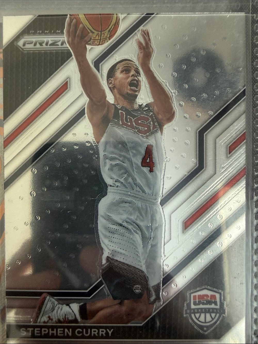 Stephen Curry USA Basketball Silver Prizm Trading Card